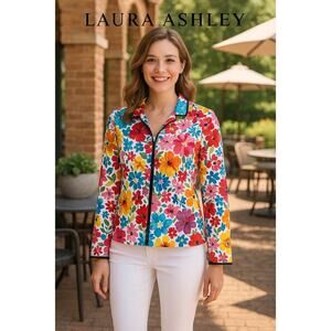Laura Ashley Colorful Spring Jacket Sz. PM